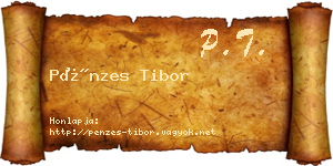 Pénzes Tibor névjegykártya